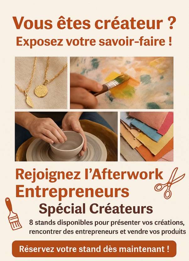 Intervenant(e) Afterwork entrepreneurs spécial Créateurs à Sainte-Foy les Lyon