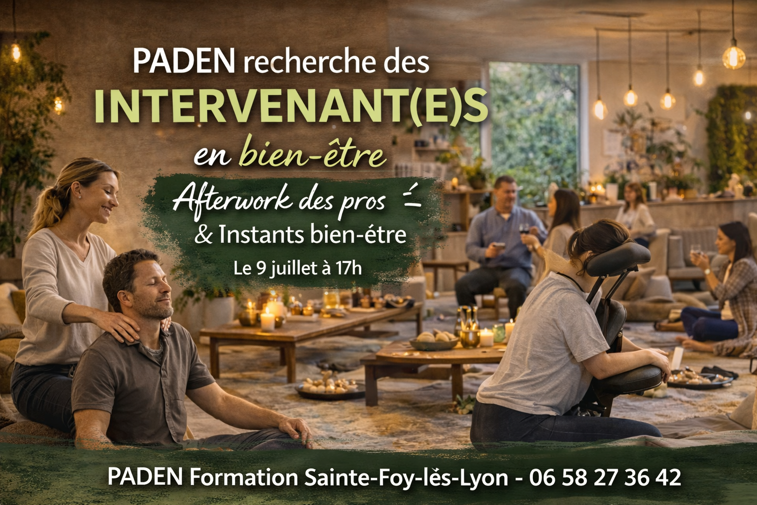 Recherche Intervenant(e)s en bien-être pour l'Afterwork des pros & Instants bien-être